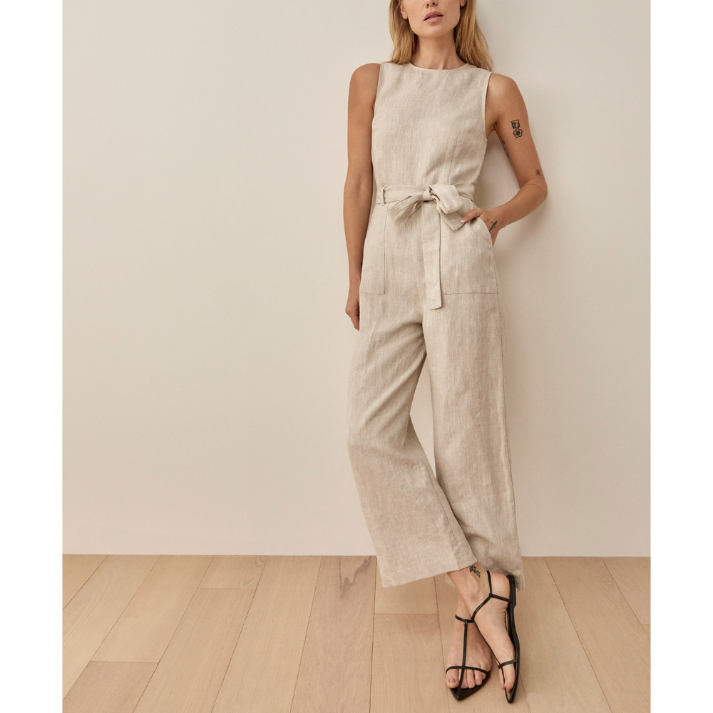 Reformation Naomi Linen Jumpsuit Size 4